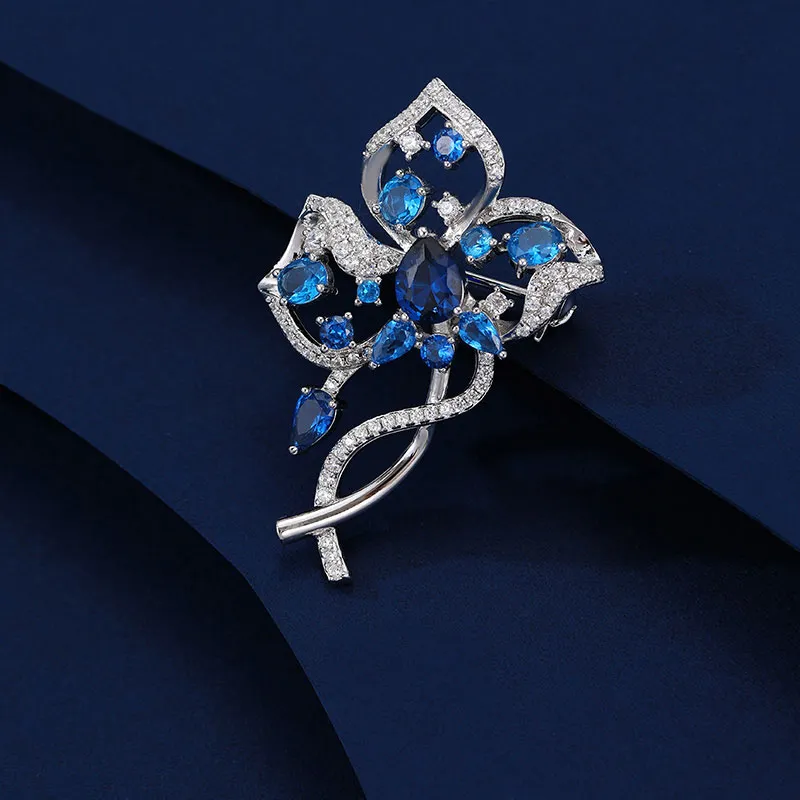 VIOLET S925 Silver Brooches Women's-2