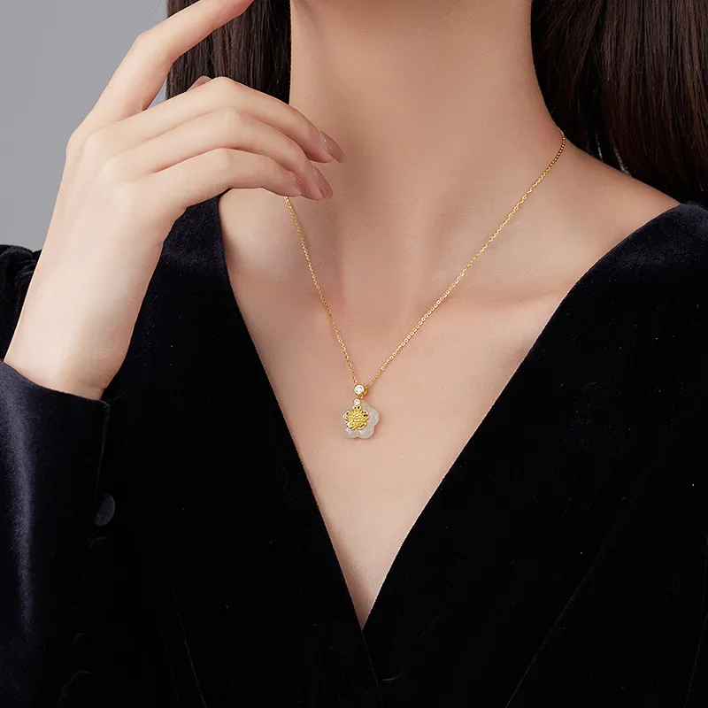 VIOLET S925 Silver Necklaces Women's-1