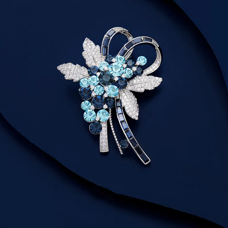 VIOLET Synthetic Cubic Zirconia Brooches Unisex-2