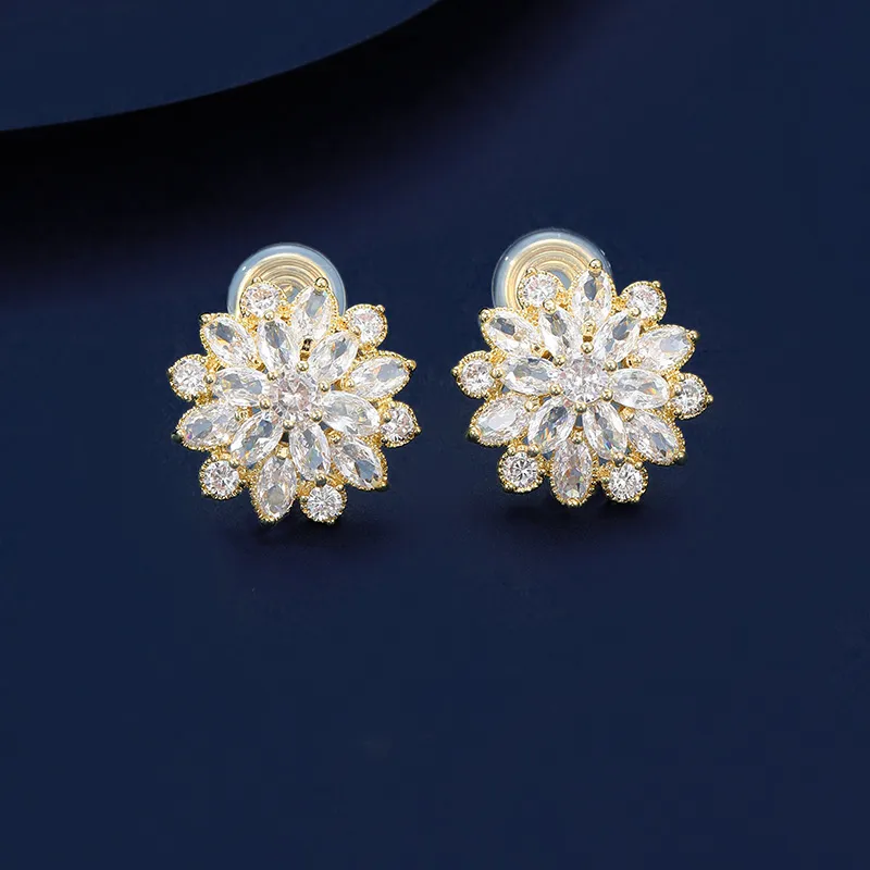 VIOLET Synthetic Cubic Zirconia Clip on Earrings For Those Without Ear Piercings Women's-2