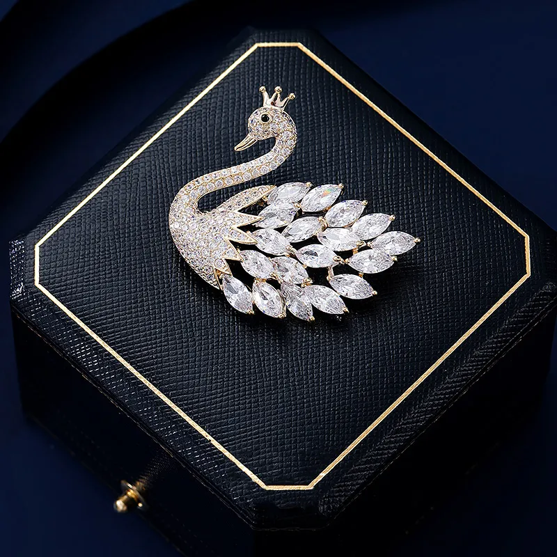 VIOLET Synthetic Cubic Zirconia Brooches Unisex-3