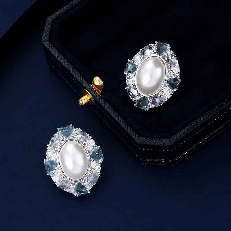 VIOLET S925 Sterling Silver Needle Stud Earrings Women's-3