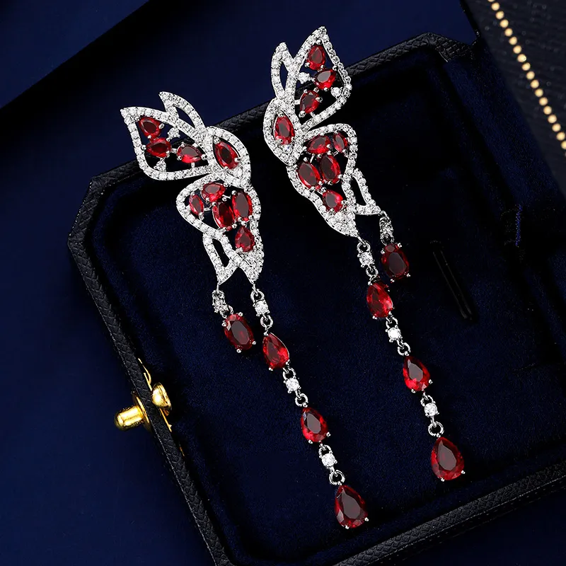 VIOLET Cubic Synthesis Of Zirconia Earrings Women's-4