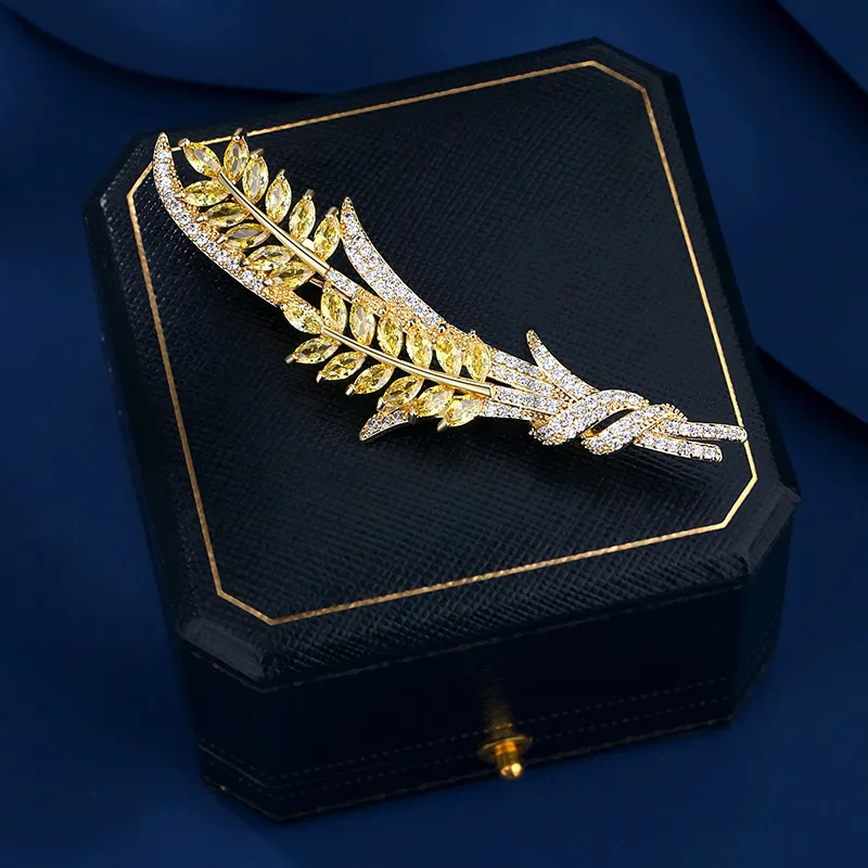 VIOLET Synthetic Cubic Zirconia Brooches Unisex-3
