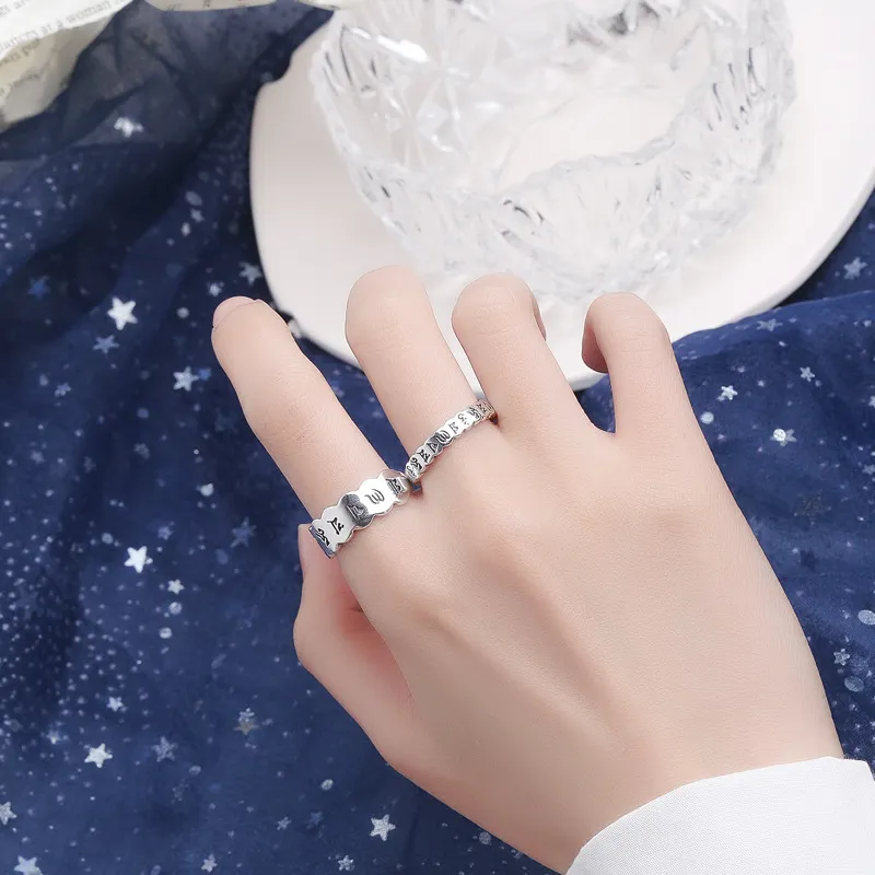 XIHUILIN S925 Sterling Silver Rings Unisex-1