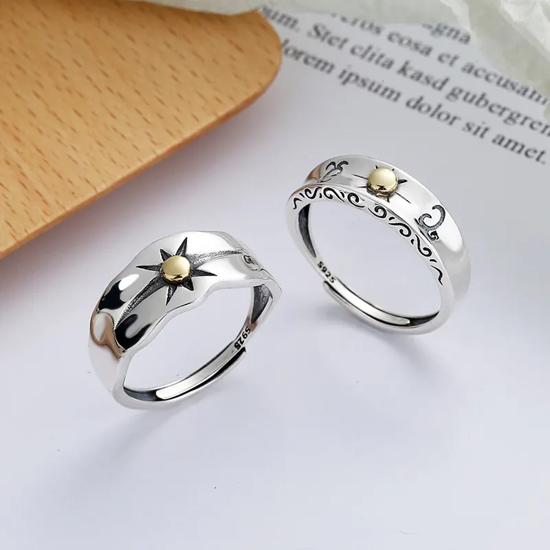 XIHUILIN S925 Sterling Silver Rings Unisex-3