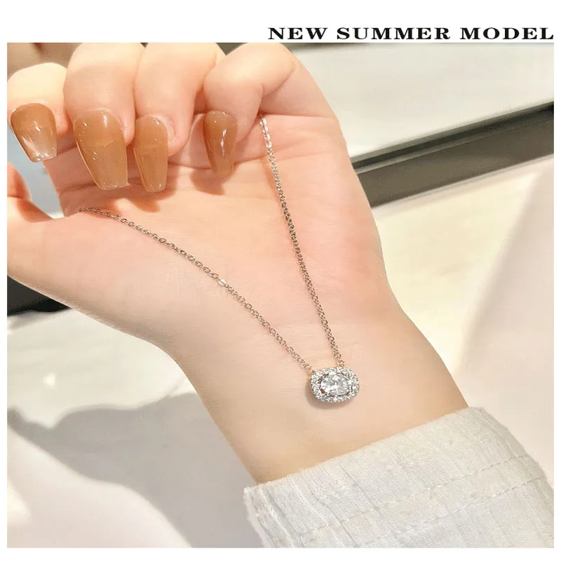 XIHUILIN Steel Necklaces Women's-1