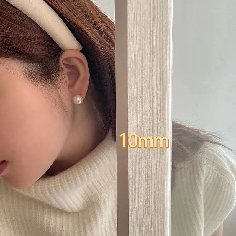 XIHUILIN S925 Silver Stud Earrings Women's-3