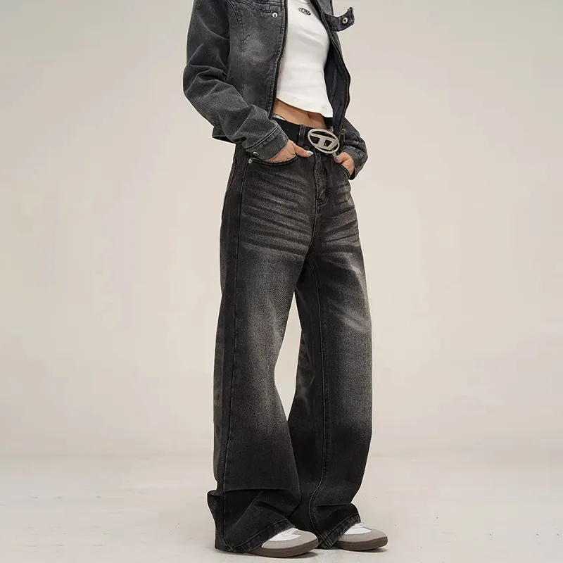 DOENU Jeans Unisex Black Gray Color-3