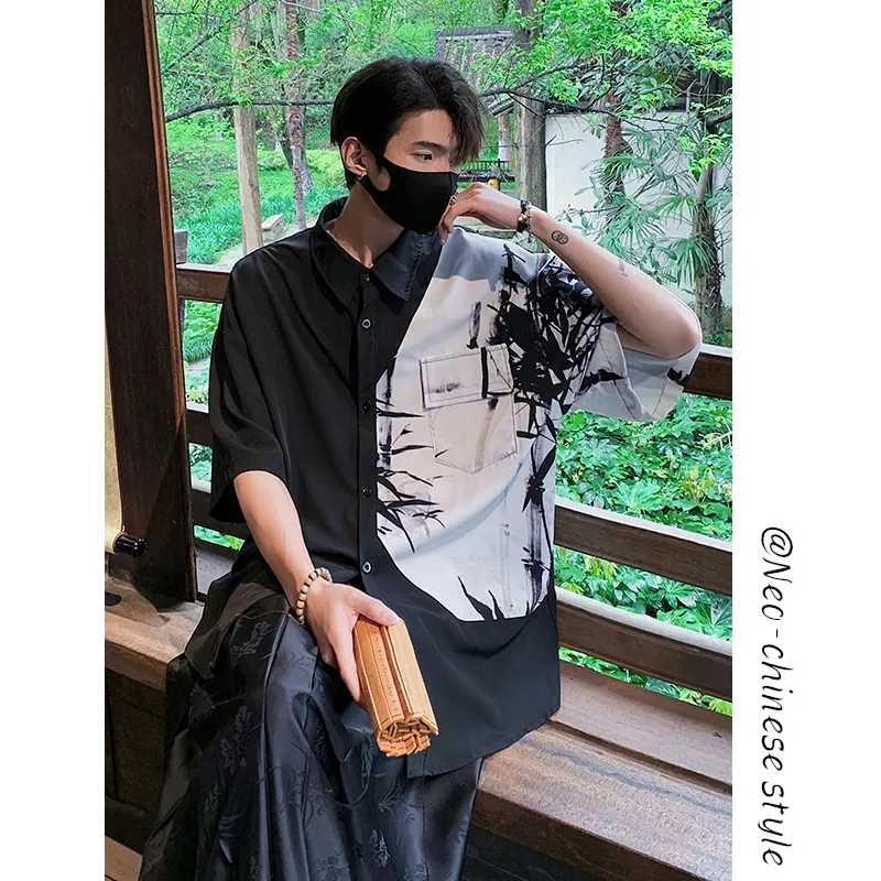 DOENU Shirts Unisex Ink Wash Painting-2
