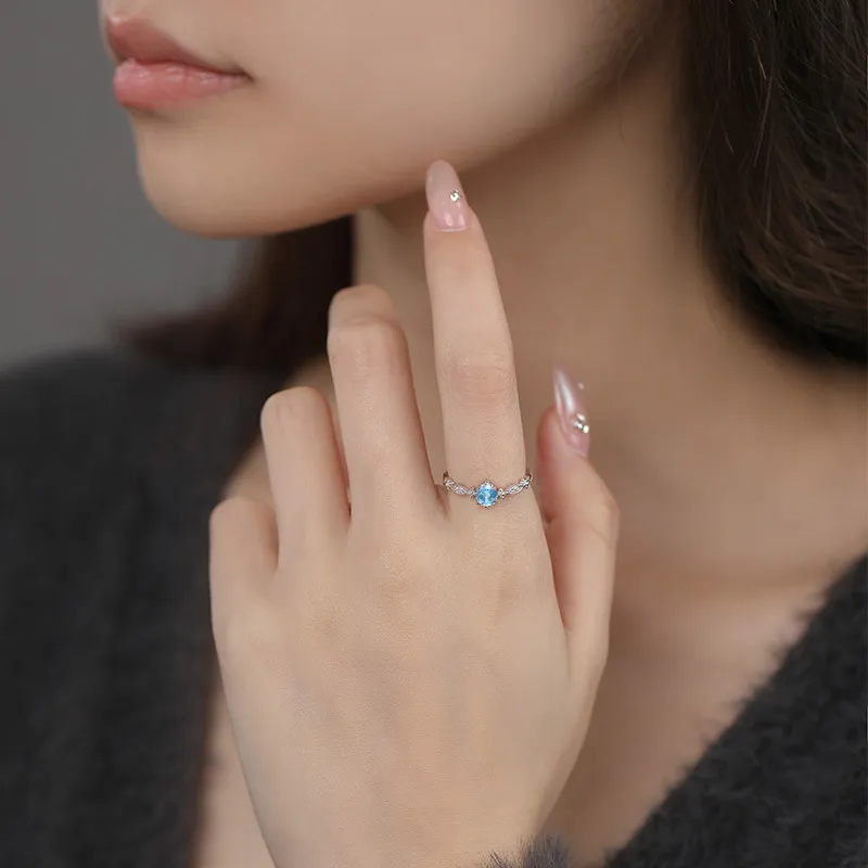 JINJI Natural Topazes Rings Women's-3