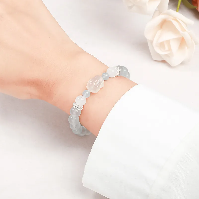 JINJI Natural Serpentine Jade Bracelets Women's-5
