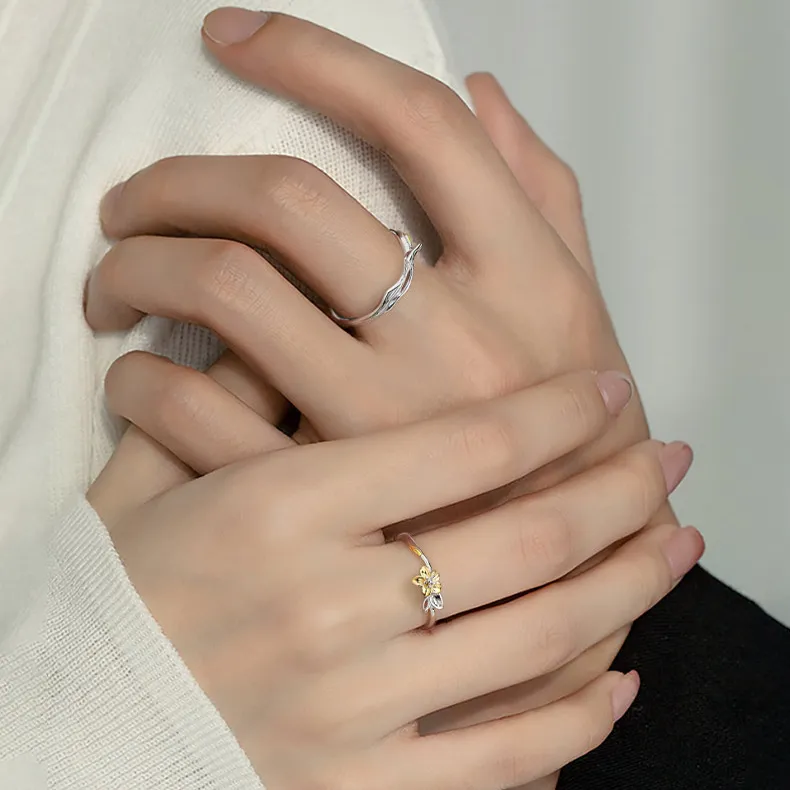 JINJI 925 Sterling Silver Rings Unisex-5
