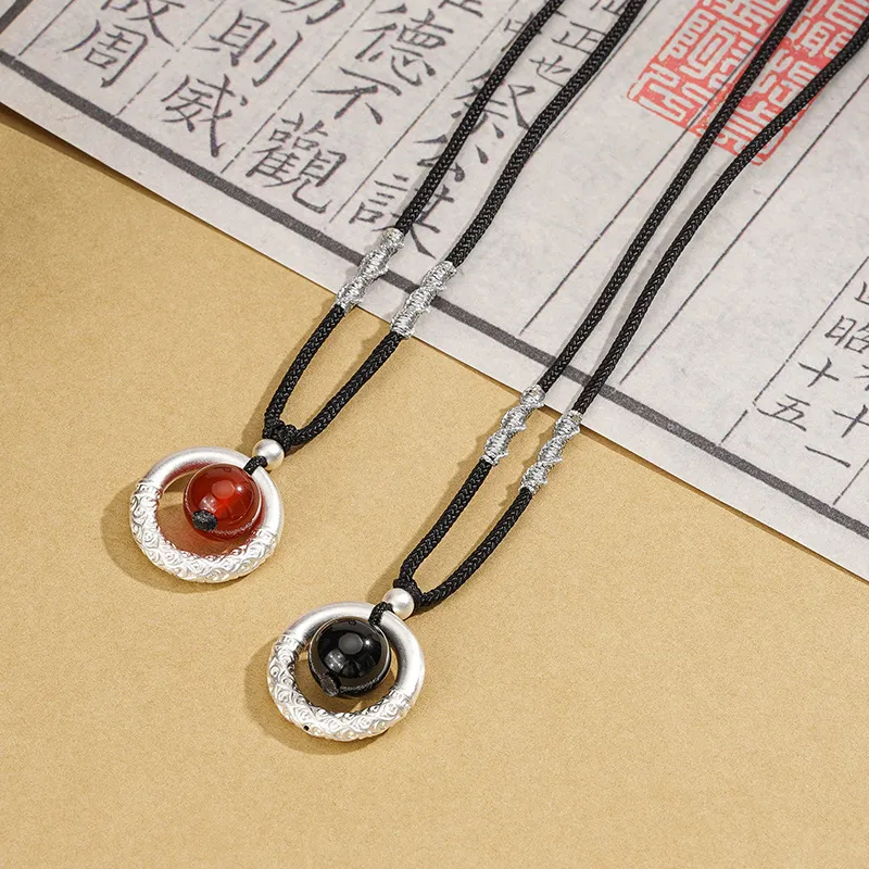 JINJI Natural Agate Necklaces Unisex-3