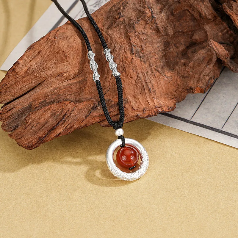 JINJI Natural Agate Necklaces Unisex-6