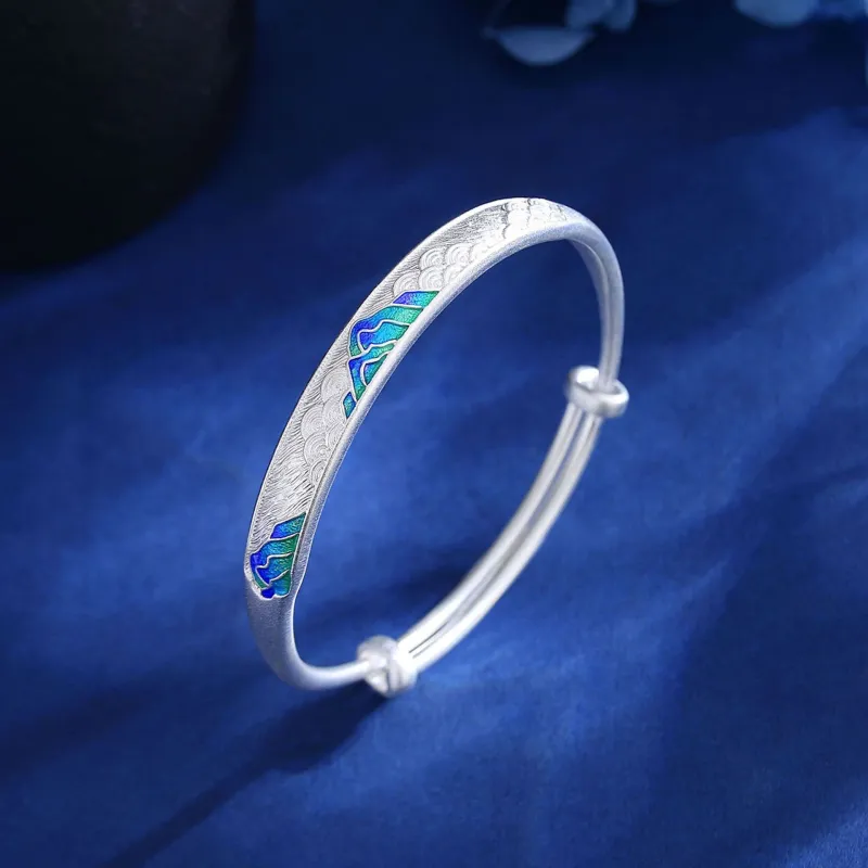 JINJI 999 Fine Silver Bangles Women's-3