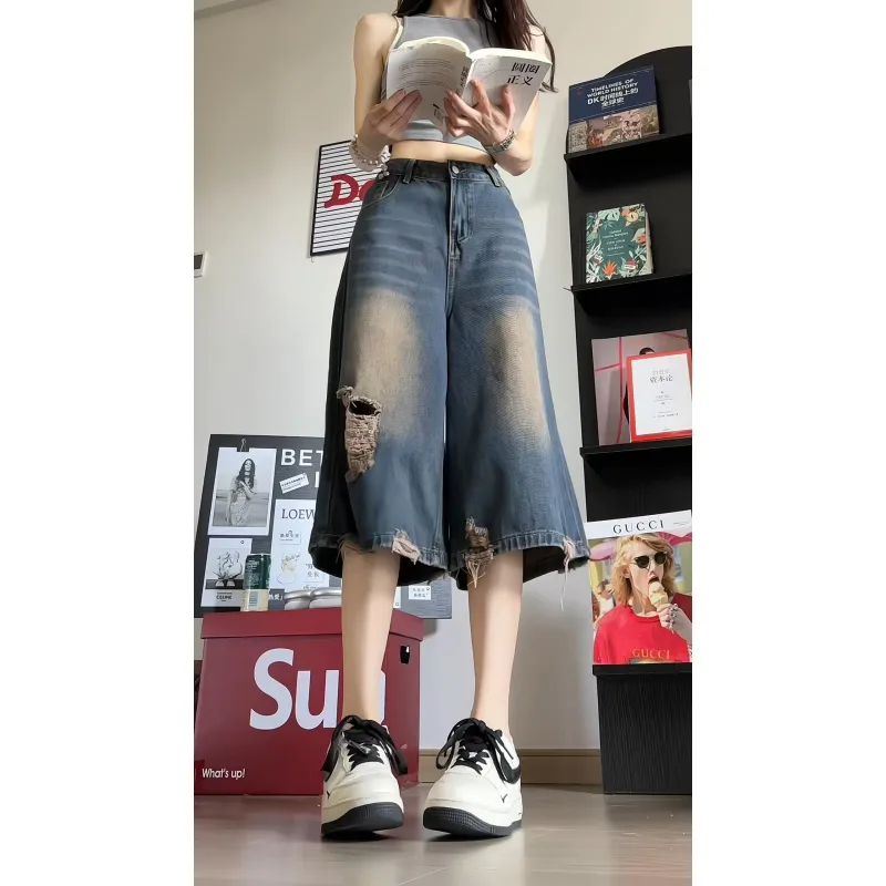 Vitocano Denim Shorts Unisex Vintage-5