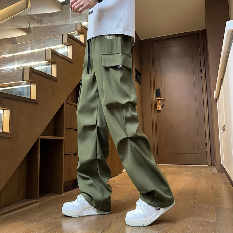 Vitocano Casual Pants Unisex Beige Apricot-11