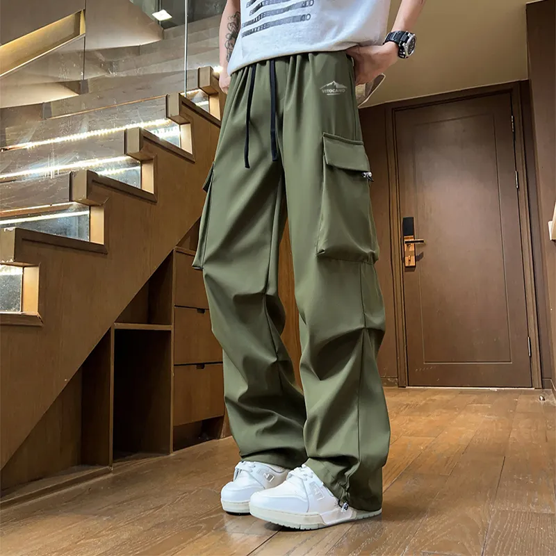 Vitocano Casual Pants Unisex Beige Apricot-10