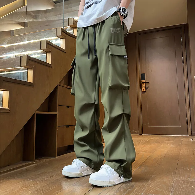 Vitocano Casual Pants Unisex Beige Apricot-9