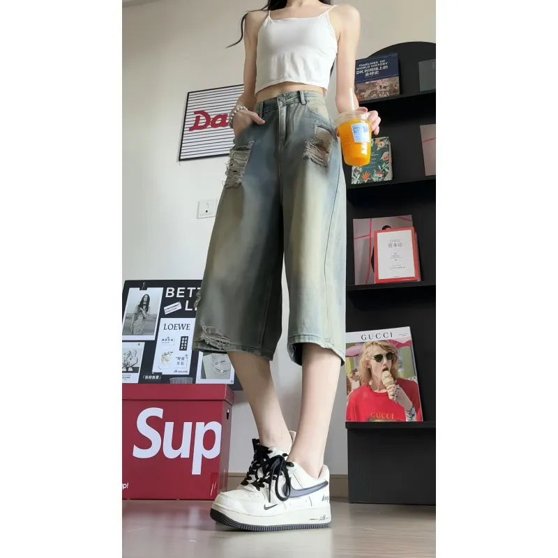 Vitocano Denim Shorts Unisex Vintage-1