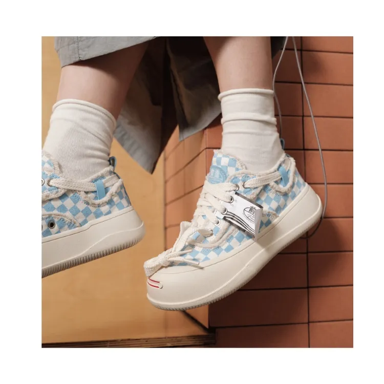 QIANJIN Low Top Casual Shoes Women's Light Blue-6