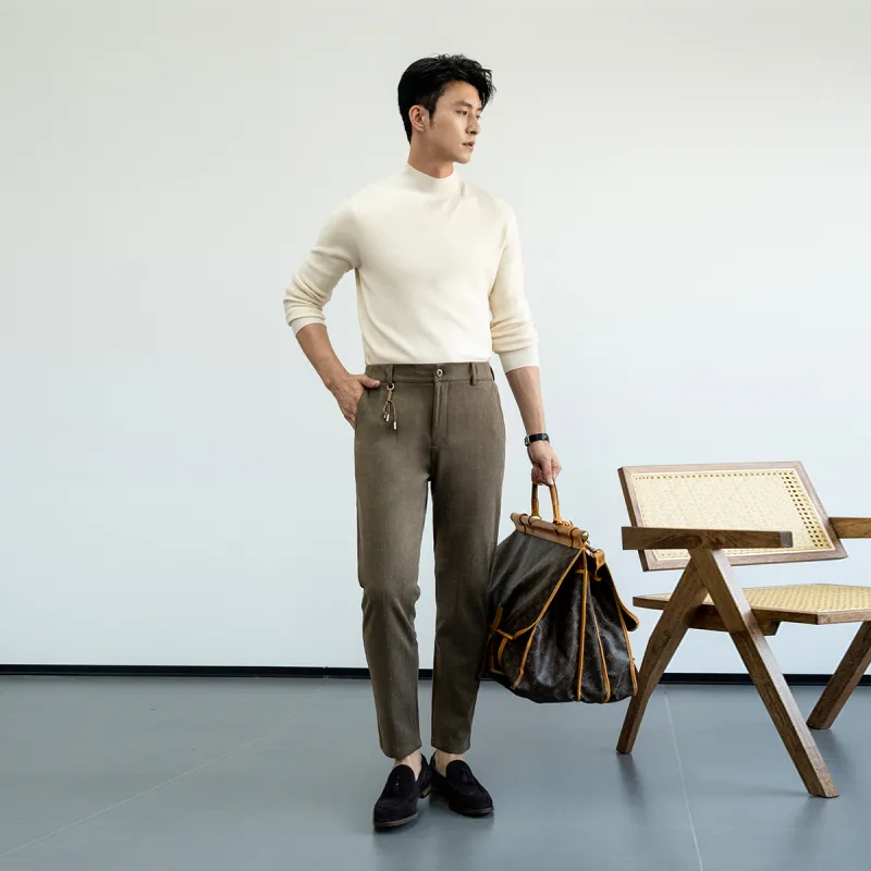NDU Casual Pants Men Coffee-5