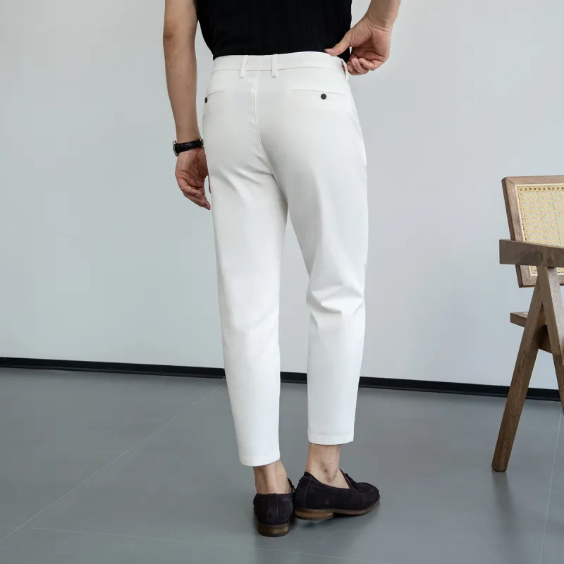 NDU Ankle Length Suit Trouser Men's White-1