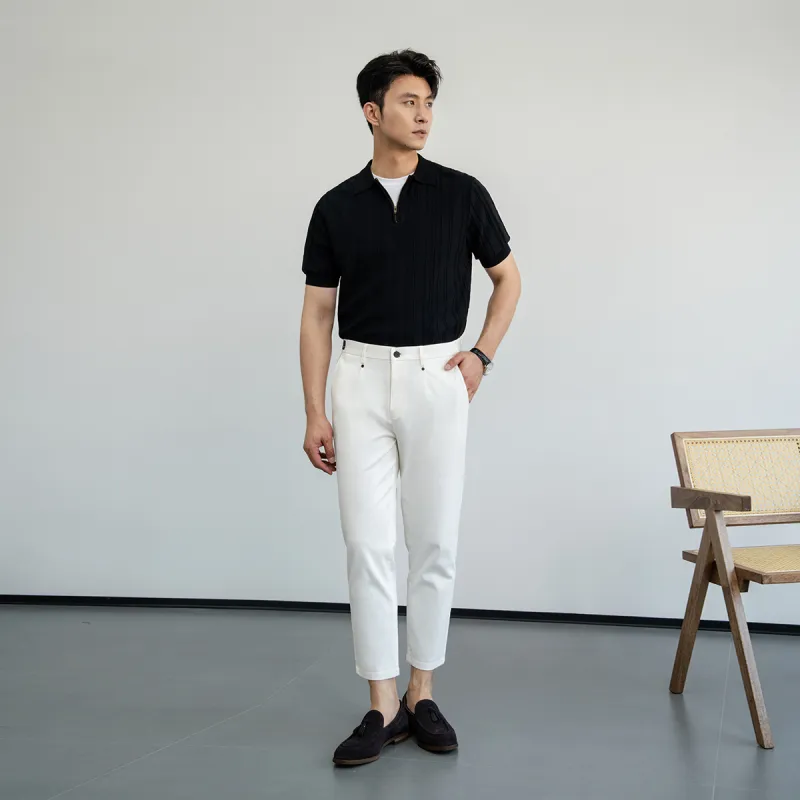 NDU Ankle Length Suit Trouser Men's White-6