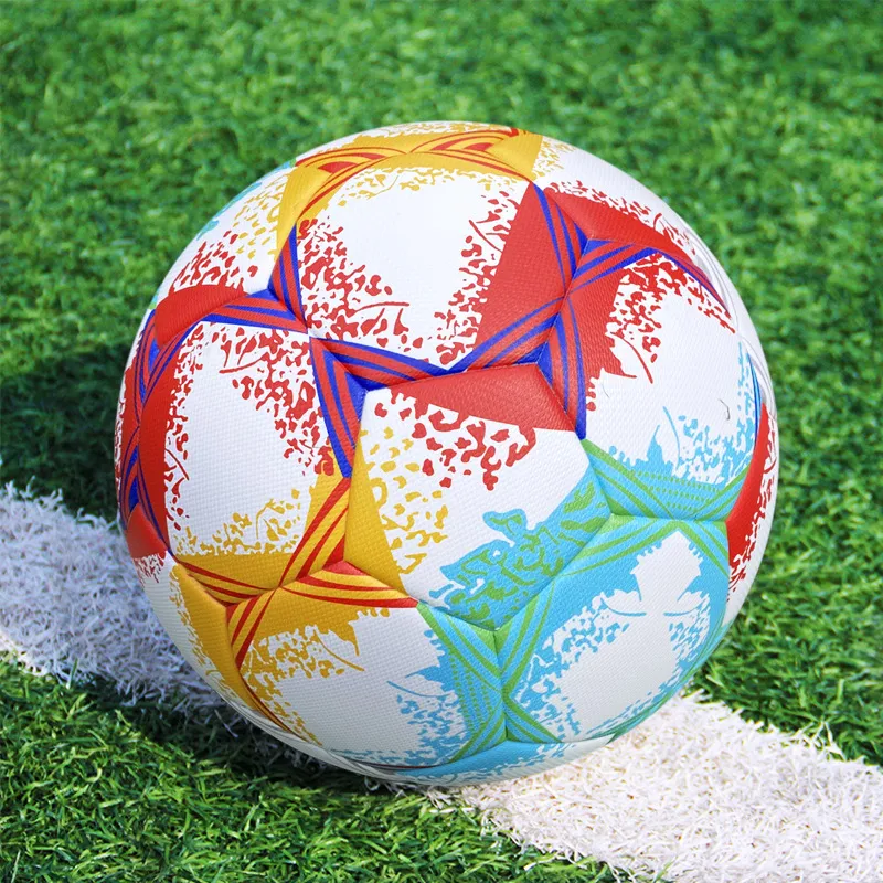THREEHUAN Size 5 Ball Soccer PU Seamless Thermal bonding Unisex Multicolor-1