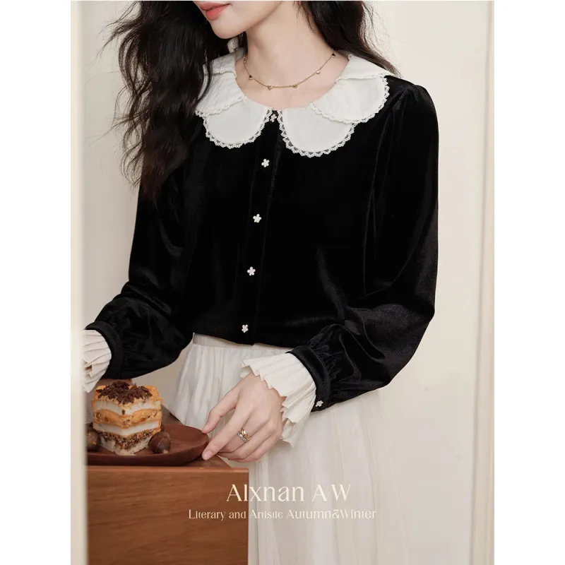 Alxnan Shirts Women's Black-1