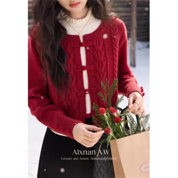 Alxnan Knitwear Women's Zelkova Red