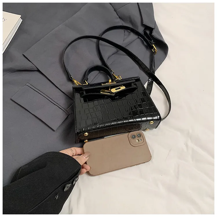 ROSEDAWN PU Handbag Regular Women's Elegant Black-3
