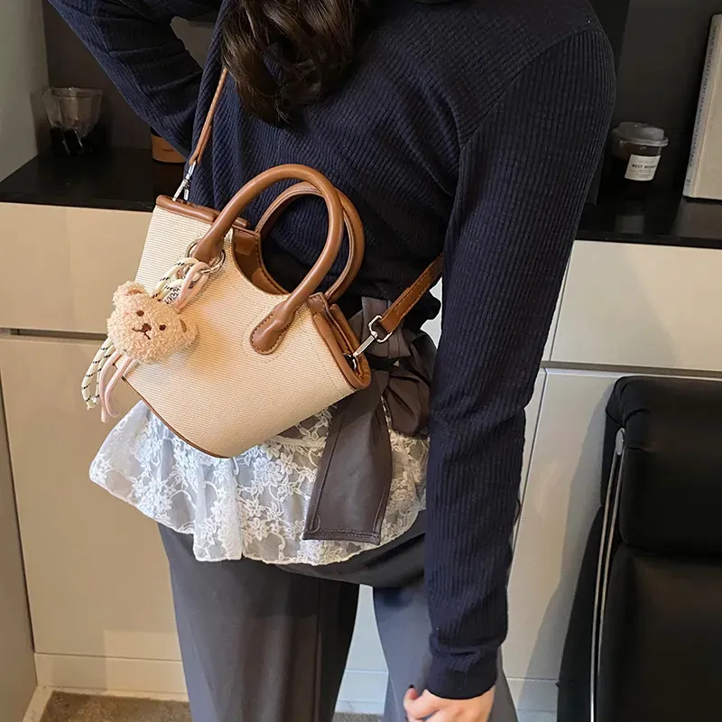 ROSEDAWN PU Handbag Women's Brown/Black-7