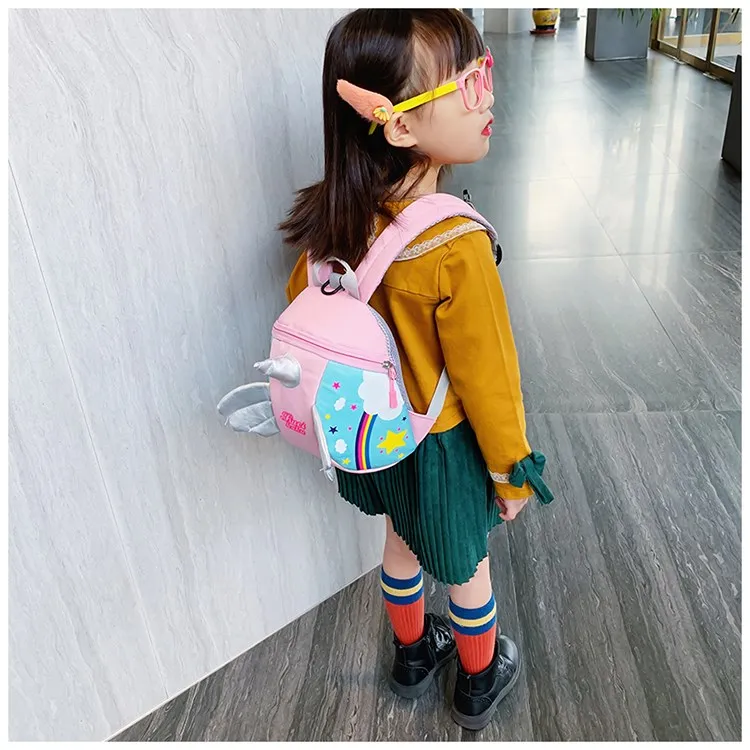 ROSEDAWN Water Repellent Backpack Regular Kids' Pink/Yellow/Sky Blue-5