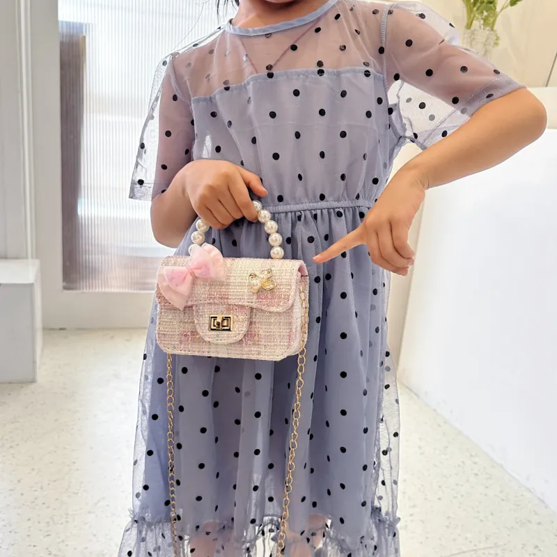 ROSEDAWN Woolen Crossbody One Shoulder Handbag Regular Kids' Pink-6