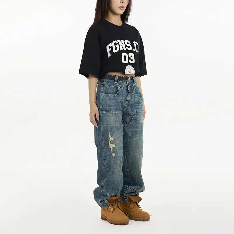 FORGIVENESS Jeans Unisex Blue-3