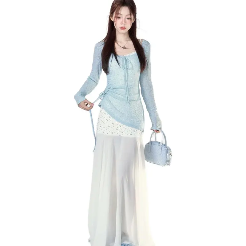 KUNZHUDAXIANG Skirt Set Women's-2
