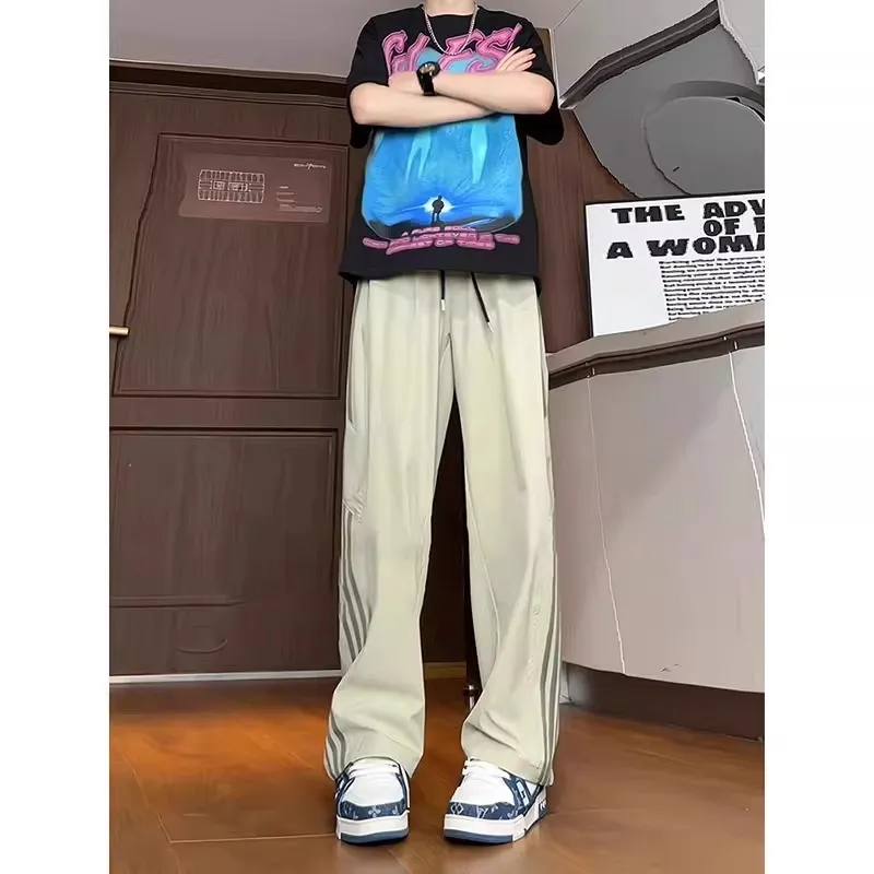 DARK HORSE Casual Pants Unisex Gray Green-3