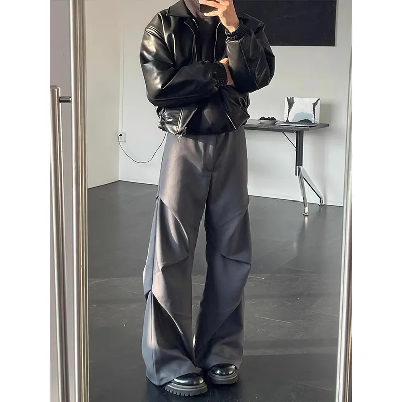 TESTUNG Casual Pants Unisex Black-3