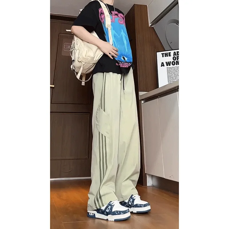 DARK HORSE Casual Pants Unisex Green-3