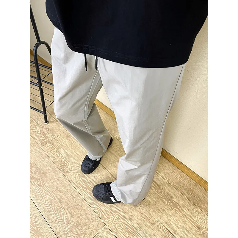 DARK HORSE Casual Pants Unisex Light Gray-3