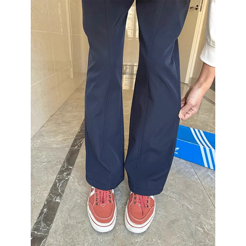 DARK HORSE Casual Pants Unisex Navy Blue-2