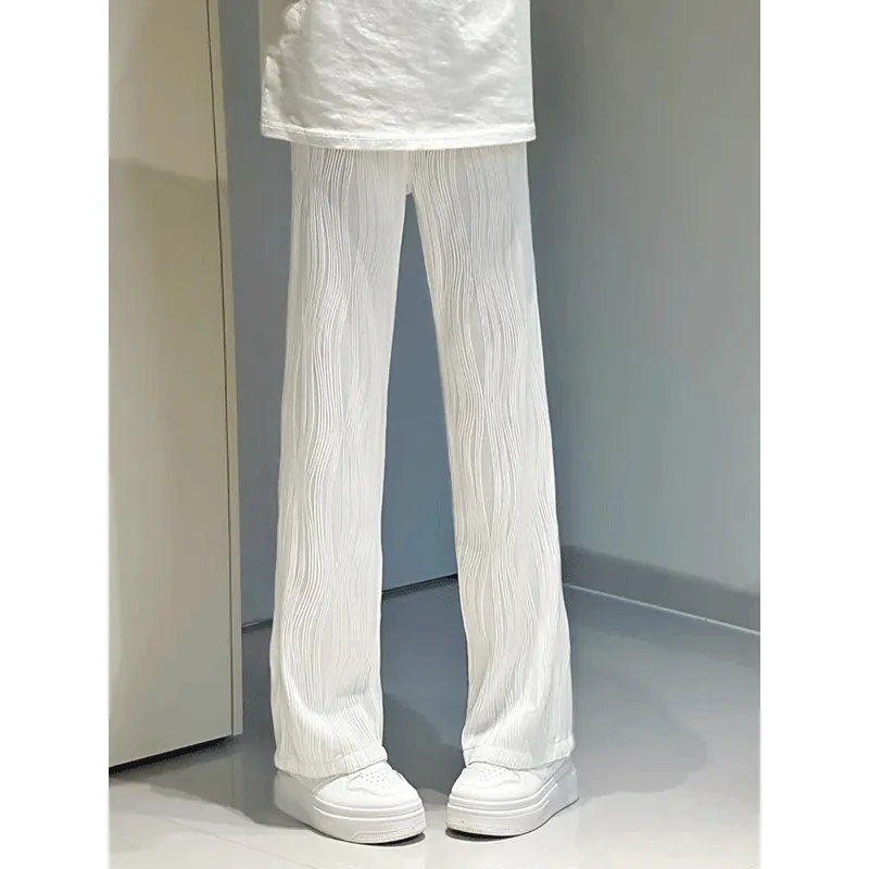 DARK HORSE Casual Pants Unisex Ice Silk White-4