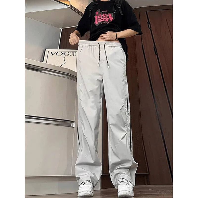 DARK HORSE Casual Pants Unisex Light Gray-2