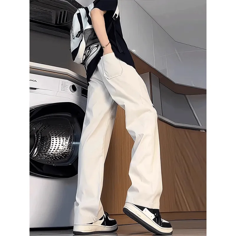 DARK HORSE Casual Pants Unisex Apricot-3
