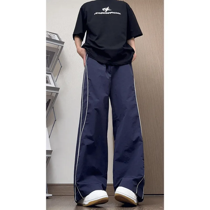 DARK HORSE Casual Pants Unisex Navy Blue-3