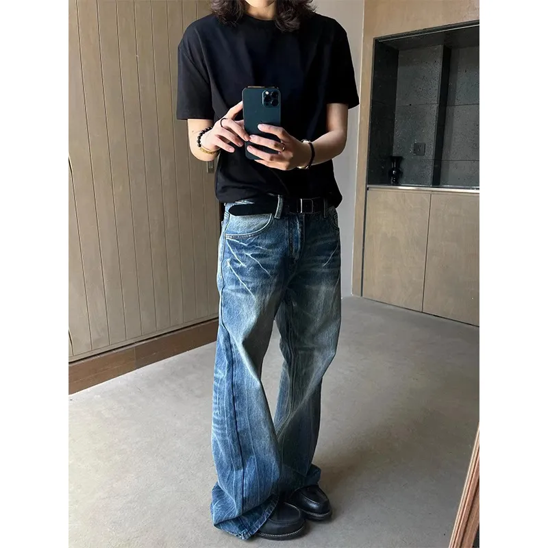 DARK HORSE Jeans Unisex Washed Blue-3