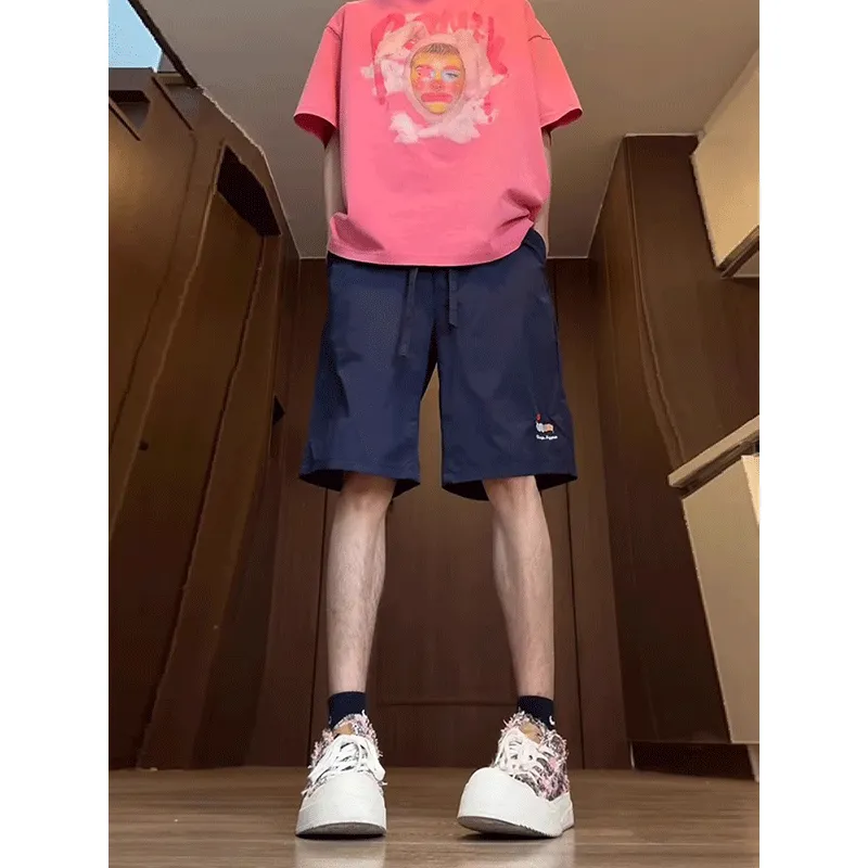 DARK HORSE Casual Shorts Unisex Navy Blue-5