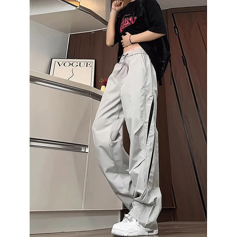 DARK HORSE Casual Pants Unisex Light Gray-4